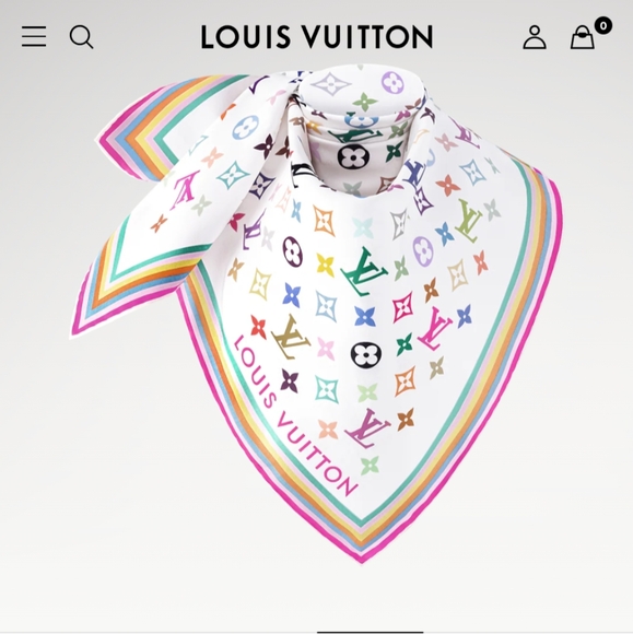 Louis Vuitton Accessories - Authentic NWT LV x TM 2025 Monogram Multicolor Square 90 White